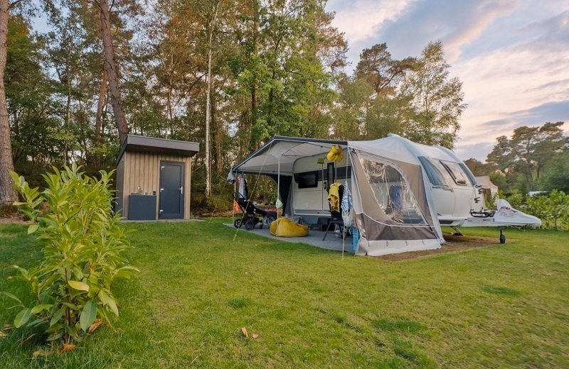 Pitch with private sanitary facilities